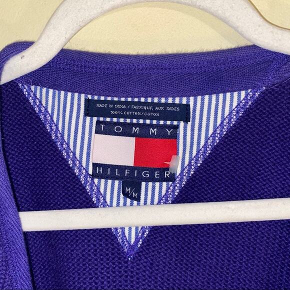 VNTG TOMMY HILFIGER heavy knit cardigan size med - Picture 4 of 5